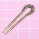 thumbnail image 3 of EeaseMX Pasador de pelo de doble punta en forma de U, moño de cristal, accesorio de peinado para mujeres y niñas (púrpura), 3 of 7
