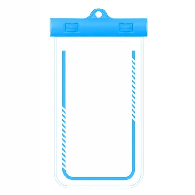 Bolsa de teléfono de TPU que cuelga la caja impermeable del teléfono para la natación de vacaciones (azul) Tmvgtek Para Estrenar