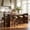 Dark Walnut + Green, variant on Christopher Knight Home 30" Round Upholstered Bar Stools, Wooden Frame, Dark Walnut + Ivory, Set of 2