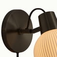 thumbnail image 4 of Petaluma Bone Porcelain Wall Sconce - Matte Black, 4 of 9
