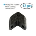 thumbnail image 4 of Uxcell 16 x 16mm Angle Bracket Metal Black L Shaped Angle Brackets Corner Braces Support with Screws, 12pcs, 4 of 7