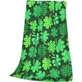 thumbnail image 3 of Yibo Cute St Patrick's Day Lucky Green Clover Shamrock Blanket for Couch Sofa and Bed, 3 of 8