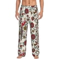 thumbnail image 2 of Kdxio Dark Enchanted Flowers And Birds Print Men's Sleep Pajama Pant Lounge Pants with Pockets, 2 of 8