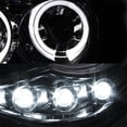 thumbnail image 5 of AKKON - For Chrysler 300C Sedan Halogen Type Chrome Clear Dual LED Rings Design Projector Headlights Lamps Pair, 5 of 5