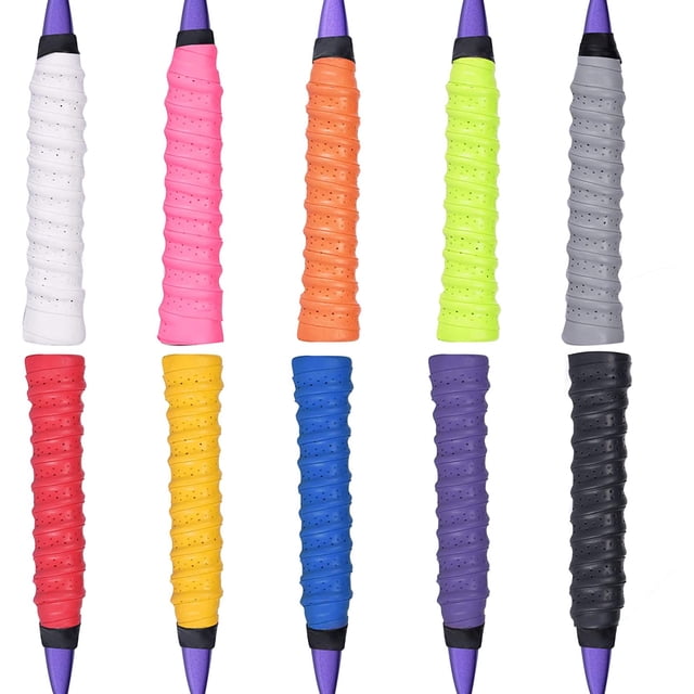 10 Piece Tennis Racket Grip Tape Anti Slip Super Absorbent Tennis Overgrip Badminton Overgrip, Multiple Colour