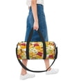 thumbnail image 6 of Zufioo Bees Honeycomb Print Round Sports Travel Duffel Bag, Airplane Weekender Bag, Waterproof Gym Backpack, Unisex, 6 of 6