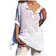thumbnail image 1 of Blusa suelta de algodón con manga 3/4 y cuello redondo de verano para mujer Fridja  hj2321, 1 of 9