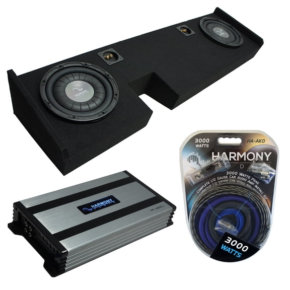 09-14 Ford F-150 Ext Super Cab Truck Harmony F104 Dual 10" Sub Box & HA-A800.1