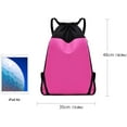 thumbnail image 2 of GRNSHTS Drawstring Backpack Water Resistant String Bag Cinch Sport Gym Shopping Bag Sackpack for Men Women (Rose Red), 2 of 17