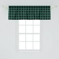 thumbnail image 2 of Ambesonne Abstract Valance Pack of 2, Scottish Tartan Like View, 54"X18", Dark Teal Charcoal Grey, 2 of 4