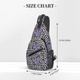 thumbnail image 2 of Lsque Purple Butterflies Pattern Cross Chest Bag Diagonally – Premium Durable Front Chest Sling with Adjustable Padded Strap, High-Capacity Storage, 2 of 8