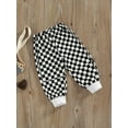 thumbnail image 3 of Bagilaanoe Toddler Baby Boy Girls Casual Pants Plaid Elastic Waist Trousers 1T 2T 3T 4T 5T Daily Sweatpants Streetwear, 3 of 9