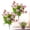 Pink, variant on 2 Pack Artificial Eucalyptus Violet Flower, Red Lotus Faux Plant for Outdoor Spring Courtyard Garden Decor, 2 Stems