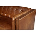 thumbnail image 5 of Crafters and Weavers Tuxedo Contemporary Leather Arm Chair in Light Brown, 5 of 7
