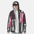 thumbnail image 2 of Balery Ribbon Breast Cancer Awareness Sudadera ligera de manga larga con capucha y protección solar UPF 50+ para hombre y mujer, ideal para pesca y running-Medium, 2 of 7