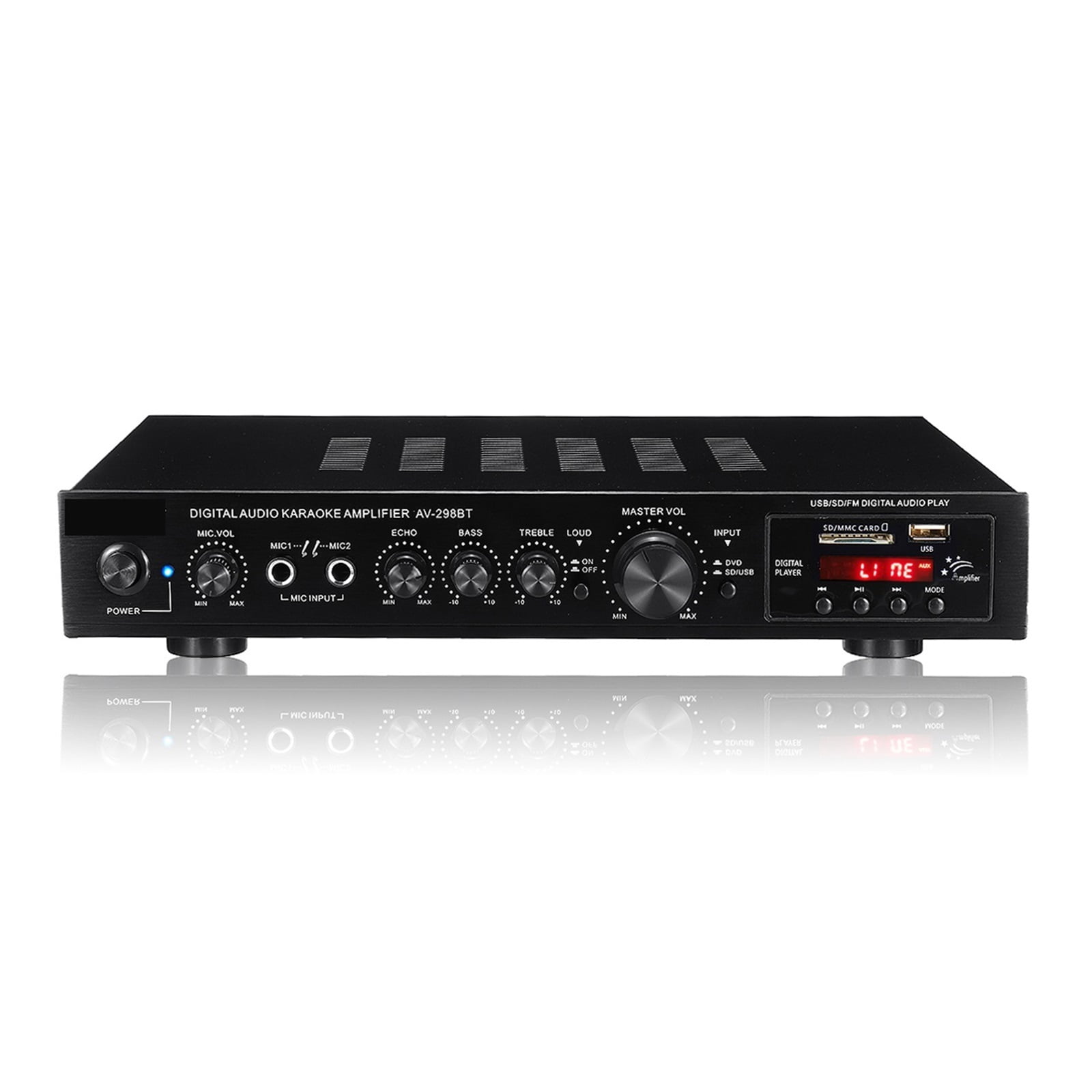 2000W 5CH Stereo AV Power Surround Bass Car Subwoofer Speakers LED Digital Amplifier For Cinema ,Compact Circuitry