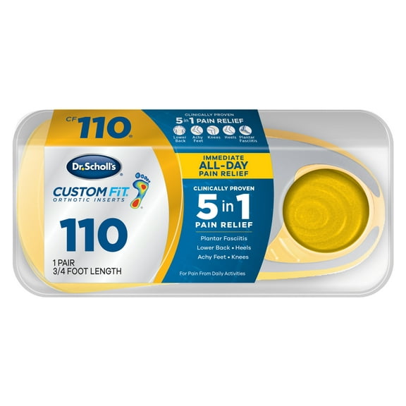Dr Scholls Custom Fit CF 110 Orthotic Insole Shoe Inserts for Foot Knee and Lower Back Relief 1 Pair