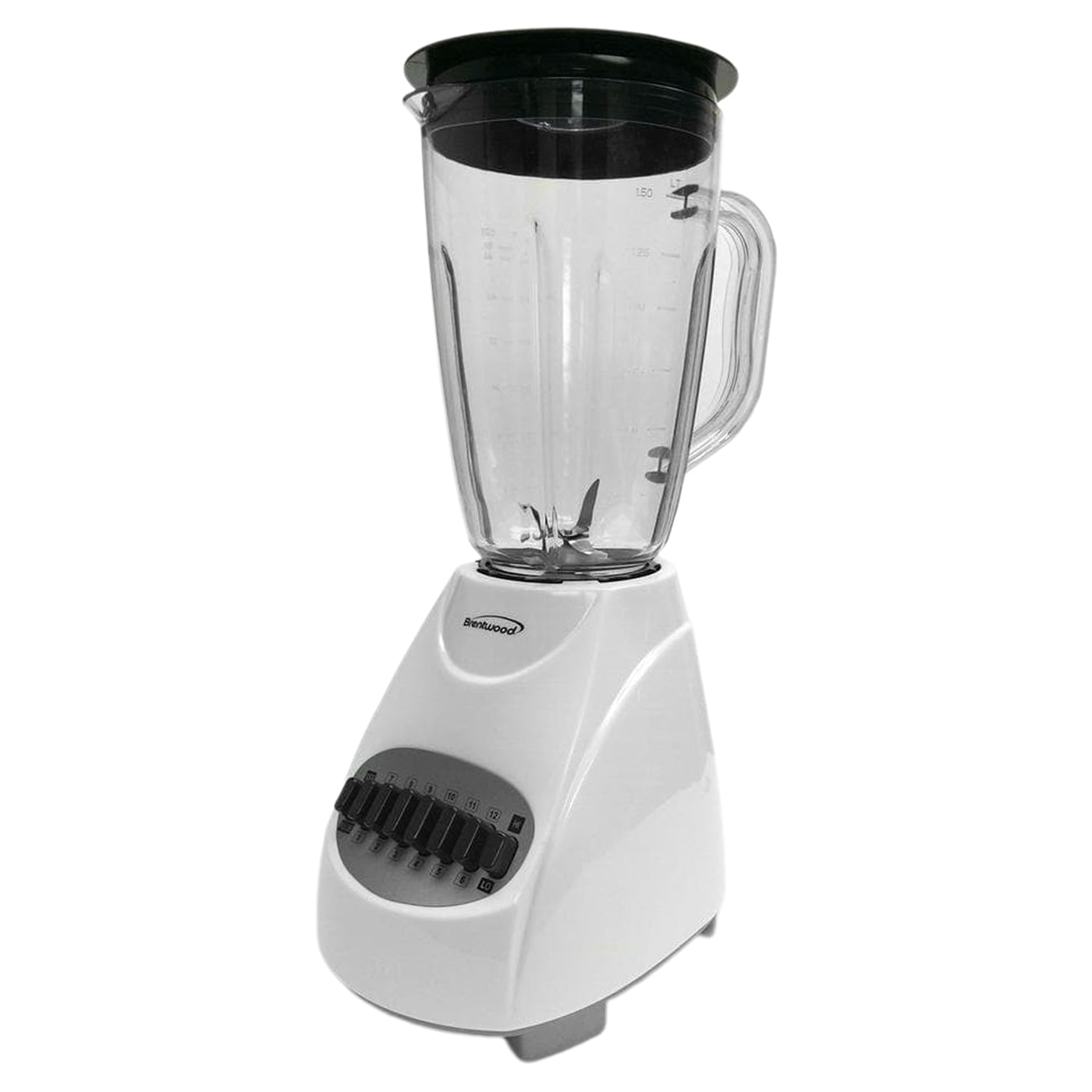 Brentwood 12 Speed Blender Plastic Jar - White