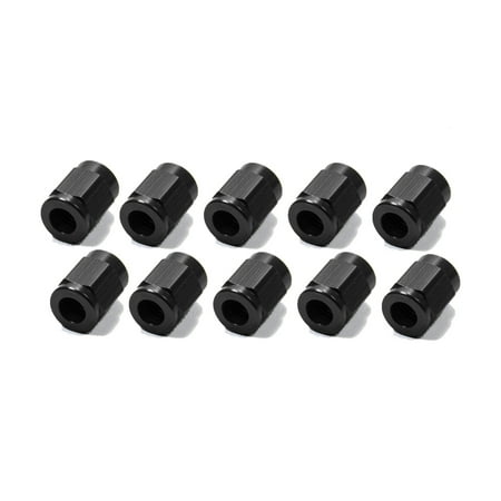 

#3 Aluminum Tube Nuts (10pk) Black
