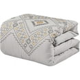 8 Piece Full Queen Comforter Set with Shams and Cushions Modern Classy
