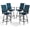 Blue, variant on SOLAURA 2 Piece Outdoor Swivel Bar Stools Patio Metal Height Bistro Chairs with Cushions