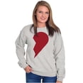 thumbnail image 3 of Other Half Heart Cute Matching Set Sweatshirt for Men or Women Brisco Brands L, 3 of 7