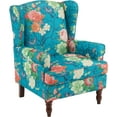 thumbnail image 6 of Erinnyees Floral Accent Chair, High Back Upholstered Armchair with Solid Legs, Leisure Single Sofa Chair for Living Room, Bedroom, Home Office, 6 of 9
