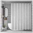 thumbnail image 5 of Stcomart Boho Shower Curtain Black and White Fabric Bathroom Curtain, 5 of 5