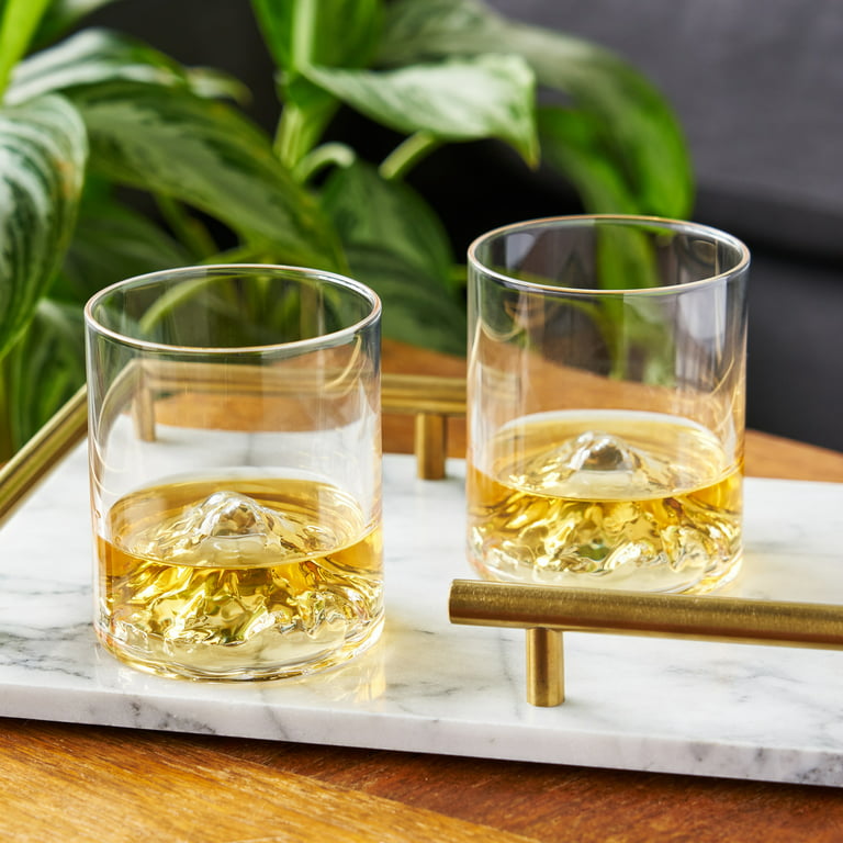 BOLLSLEY Set of 2 Whisky Cups Japanese Style Mountain Shallow