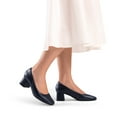 thumbnail image 6 of DREAM PAIRS Women's Low Chunky Heels Square Toe Pumps Comfortable Slip On Dress Shoes Wedding Party Office Shoes, 6 of 7