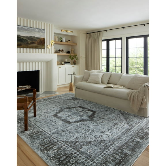 Loloi Odette Sky / Charcoal 4'-0" x 6'-0" Accent Rug