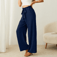 thumbnail image 4 of SOMER Women’s Wide Leg Pants Palazzo Pants Flowy Dressy Pants High Waisted Business Work Trousers with Pockets – Navy, 4 of 7
