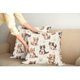 thumbnail image 2 of Ambesonne Cat Throw Pillow Cover 2 Pack, Little Fun Kittens Cartoon Paws, 18", Ivory Apricot and Dark Grey, 2 of 7