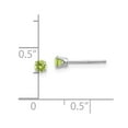 thumbnail image 4 of Auriga 14k White Gold 3mm Peridot Stud Earrings for Women, 4 of 6