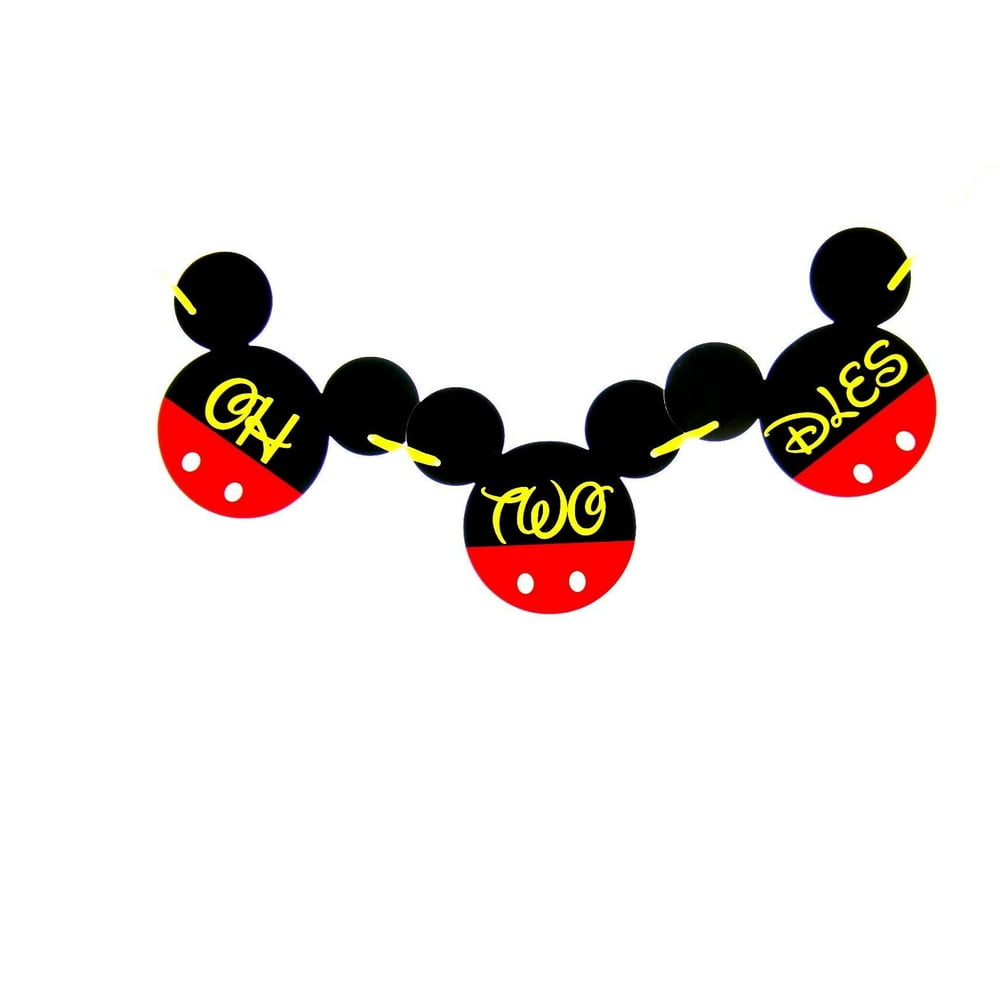OH TWO DLES! Mickey Mouse Birthday Banner | Mickey Birthday Decorations