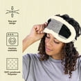 thumbnail image 5 of Check LazyOne Plush Sleep Masks for Women, Washable Polyester Eye Covers for Adults, Plaid (Black and White), 5 of 5