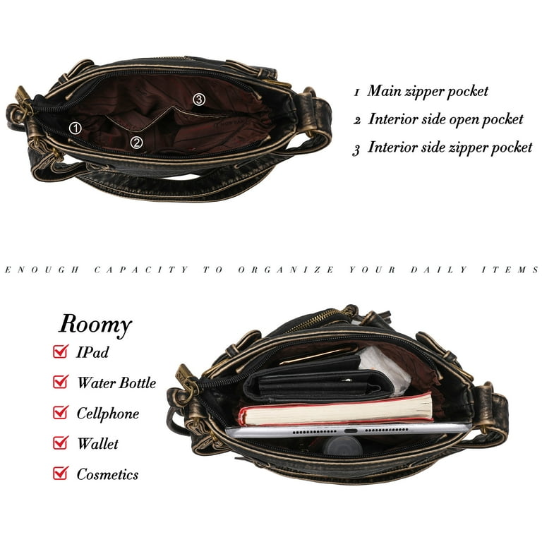 Montana West Crossbody Bag for Women Soft Washed Leather