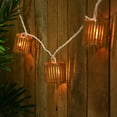 thumbnail image 4 of Northlight Tropical Bamboo Indoor Outdoor Patio String Light Set - 7.25' White Wire - 10ct, 4 of 7