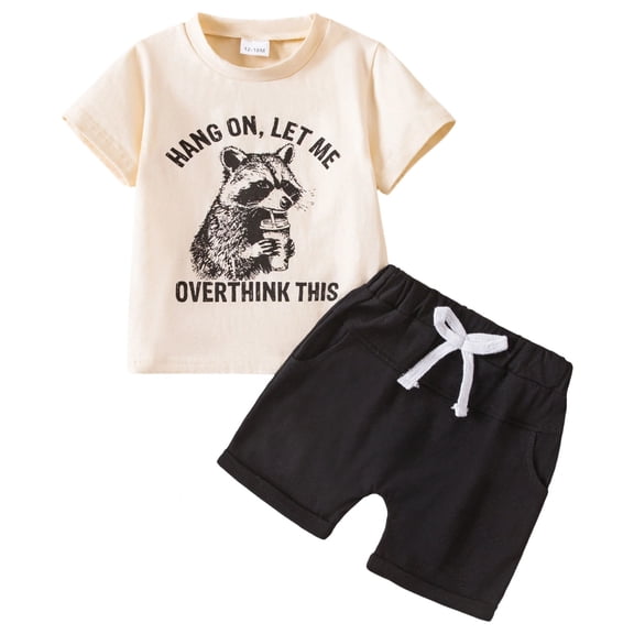 GXWEA Cute Baby Boy Outfits Toddler Boy Clothes 4T Toddler Boy Clothes Summer Outfits Kids Short Sleeve T-Shirt And Shorts
