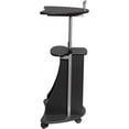thumbnail image 6 of BOBOKY  Sit-to-Stand Rolling Adjustable Height Laptop Cart with Storage, Engineered Wood, Rectangular, 22" D x 16" W x 46" H,Black Graphite, 6 of 8