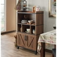 thumbnail image 2 of Bowery Hill Farmhouse Wood 8-Shelf Buffet in Distressed Walnut, 2 of 6