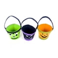 thumbnail image 1 of 3 Pieces Candy Bucket Holiday Supplies Halloween Prop Handle Convenient Cute Design Compact Size Kid Toy Household Decorations Colorful, 1 of 8