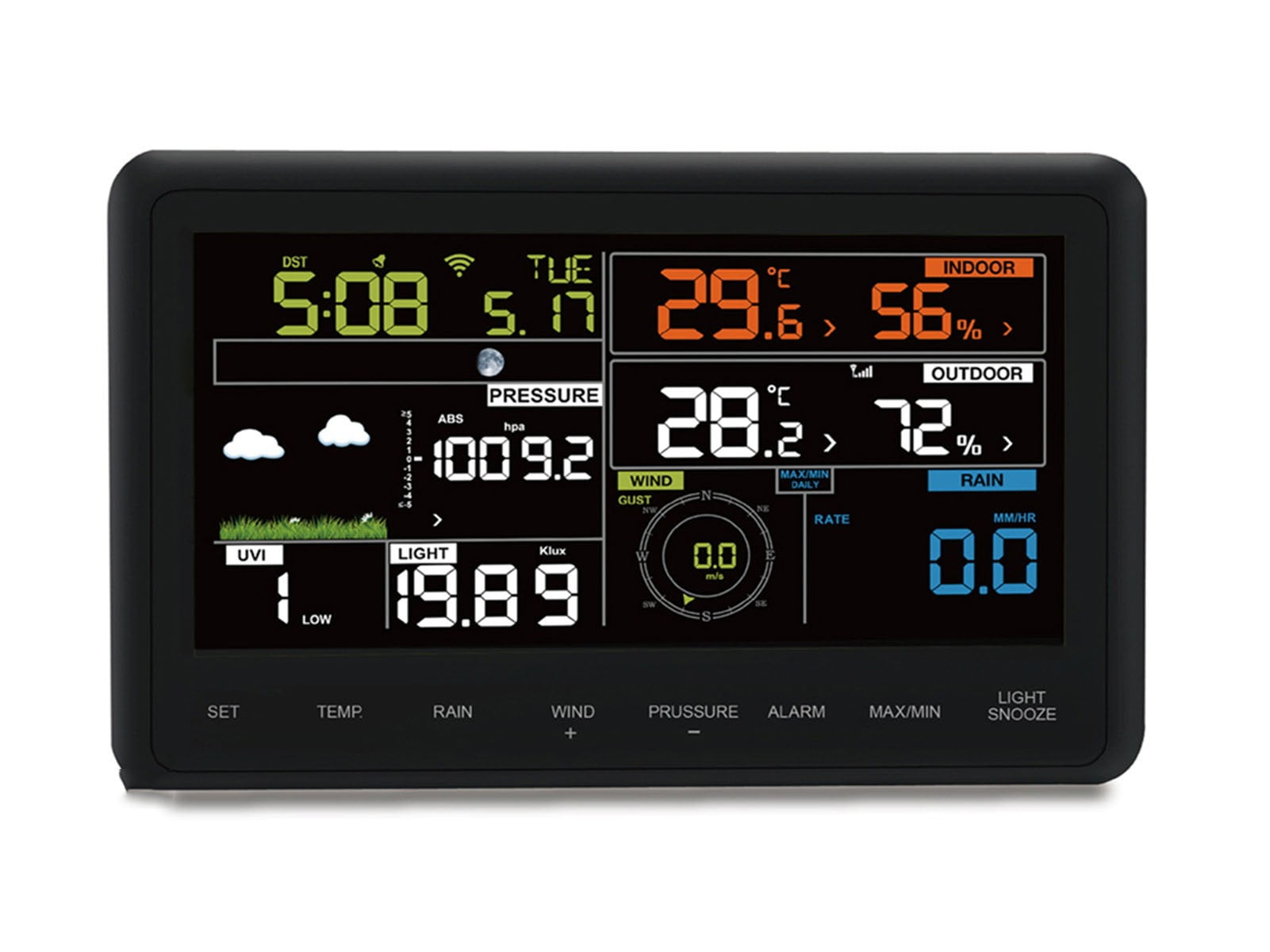 1Sets Of Wireless Weather Station Connect To WiFi, Upload Data To Web ,Easy to Operate