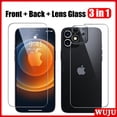 thumbnail image 2 of WUJU [3 En 1] Frente y detrás película câmera Película de Vidro Para iPhone 11 12 13 14 Pro Max XS Max XR X 7 8 Plus SE, 2 of 4