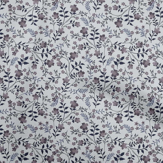 oneOone Cotton Cambric Light Gray Fabric Florals Diy Clothing Quilting Fabric Print Fabric By Yard 42 Inch Wide