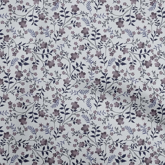 oneOone Polyester Spandex Light Gray Fabric Florals Sewing Material Print Fabric By The Yard 56 Inch Wide