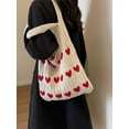 thumbnail image 3 of Women's Crochet Tote Bag Knitted Large Shoulder Bag Summer Hobo Handbag, 3 of 7