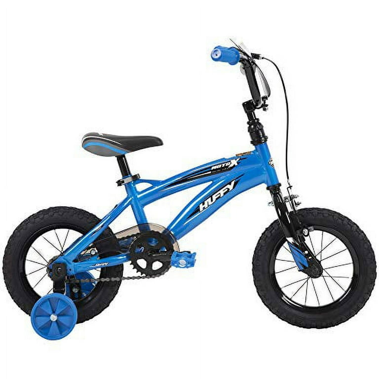 Huffy Moto X 12-inch Boys' Bike with Training Wheels, Blue