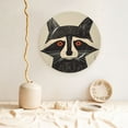 thumbnail image 5 of Zufioo Retro Raccoon Graphic Print Print Bone China Decorative Plate, Ceramic Dinner Plate with Stand Ceramic Decoration Homewares-6in, 5 of 6