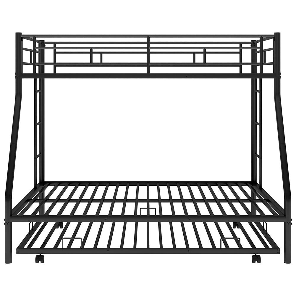 Kadyn Triple Metal Bunk Bed Frame, White, Black Kadyn Triple Metal Bunk Bed Frame, White, Black